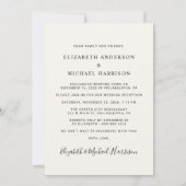 Invitation Mariage Crème de Photo d'Arche de Fête Après pour (Dos)