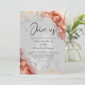 Invitation MARIAGE | Crème Dreamy Sedona Argile Encre d'alcoo (Debout devant)