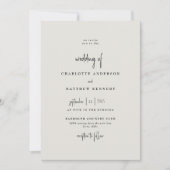 Invitation Mariage Crème Fidèle Pour Toujours (Devant)