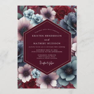 Invitation Mariage Crépuscule Ardoise Bourgogne