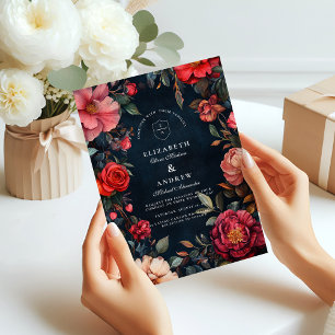 Invitation Mariage Crimson Noir
