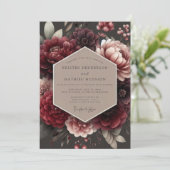 Invitation Mariage Crimson Velvet (Debout devant)