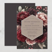 Invitation Mariage Crimson Velvet (Devant / Derrière)