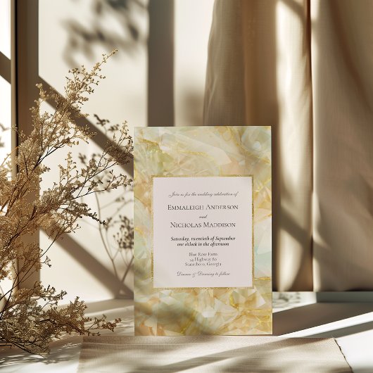 Invitation Mariage Cristal Éclat de Champagne