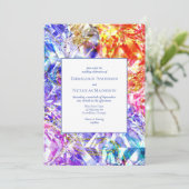 Invitation Mariage Cristal Gemme Arc-en-ciel de Couleur de Fê (Debout devant)