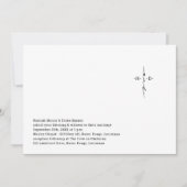 Invitation Mariage croisé chic monogrammé (Devant)