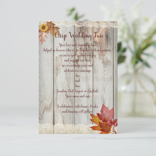 Invitation Mariage croquant d'amusement (Debout devant)