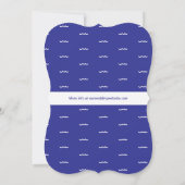 Invitation Mariage Cruise Ship All Aboard Blue Ship Hearts (Dos)