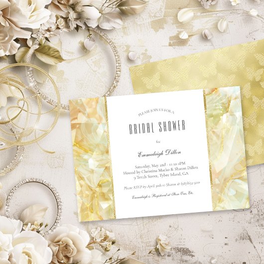 Invitation Mariage Crystal Champagne Burst