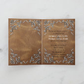 Invitation Mariage Cuir Occidental Sophistiqué (Intérieur)