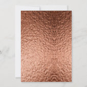 Invitation Mariage cuivre et marbre Élégance Bold (Dos)