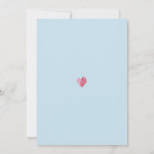 Invitation MARIAGE CUTE INVITER empreinte moderne coeur bleu (Dos)