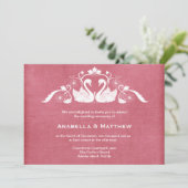 Invitation Mariage cygne (Debout devant)