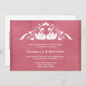 Invitation Mariage cygne (Devant / Derrière)