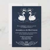 Invitation Mariage cygne (Devant)