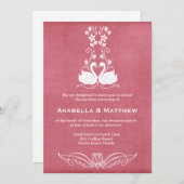 Invitation Mariage cygne (Devant / Derrière)