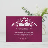 Invitation Mariage cygne (Debout devant)