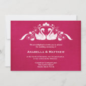 Invitation Mariage cygne (Devant)