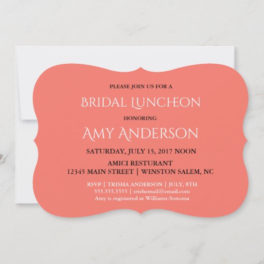 Invitation Mariage d'abricot, mon mariage (Dos)