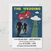Invitation Mariage d'affiche Retro Sci Fi (Devant)