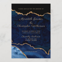 Mariage d'agate de Parties scintillant or Blue Ele