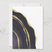 Invitation Mariage d'agate gris or (Dos)
