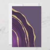 Invitation Mariage d'agate violet doré Lux (Dos)