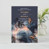 Invitation Mariage d'âge en marbre de pierre (Debout devant)