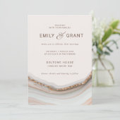 Invitation Mariage d'âge en marbre naturel (Debout devant)