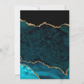 Invitation Mariage d'âge Turquoise Gold (Dos)