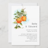 Invitation Mariage d'agrumes orange (Devant)