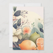 Invitation Mariage d'agrumes rustique aquarelle (Dos)