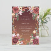 Invitation Mariage Dahlia Sienne Humeur (Debout devant)