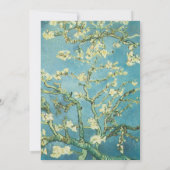 Invitation Mariage d'amandes florales bleues (Dos)