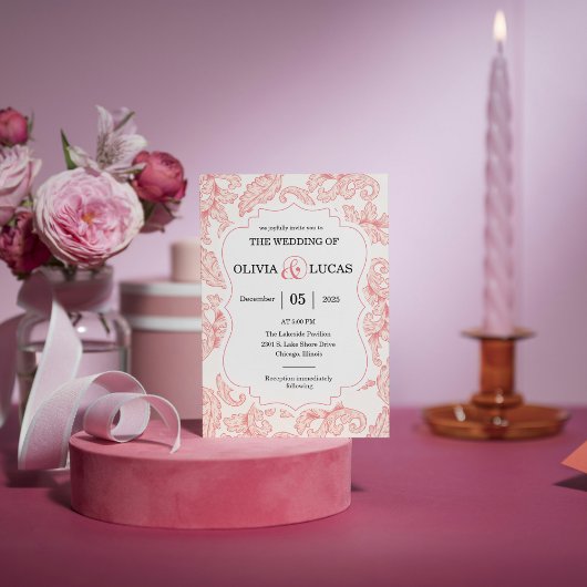 Invitation mariage damas