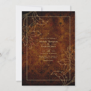 Invitation Mariage damas vintage or
