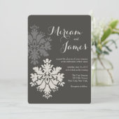Invitation mariage damassé (Debout devant)