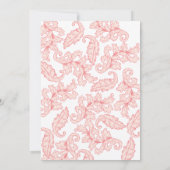 Invitation mariage damassé (Dos)