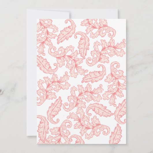 Invitation mariage damassé (Dos)