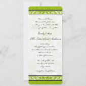 Invitation Mariage damassé Apple Green (Dos)