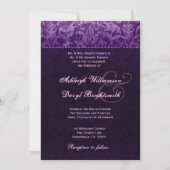Invitation Mariage damassé B733 (Devant)