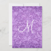 Invitation Mariage damassé blanc violet blanc Ver 003 (Dos)