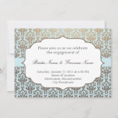 Invitation Mariage damassé classique (Devant)