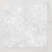 Invitation Mariage Damassé Cœurs et Fleurs de Perle (Dos)