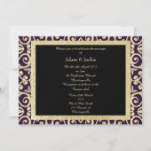 Invitation Mariage damassé ÉLÉGANT (Devant)