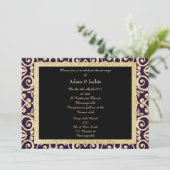 Invitation Mariage damassé ÉLÉGANT (Debout devant)
