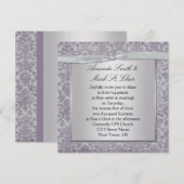 Invitation Mariage damassé Invitati de (Devant / Derrière)