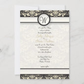 Invitation Mariage damassé jaune (Devant)