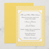 Invitation Mariage damassé simple classique (Devant / Derrière)