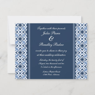 Invitation Mariage damassé tout simplement éblouissant Invita